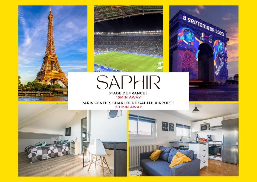 Le Saphir - 20Min From Paris & Cdg Airport - 2 Bathrooms - 2 Desks Drancy Ngoại thất bức ảnh